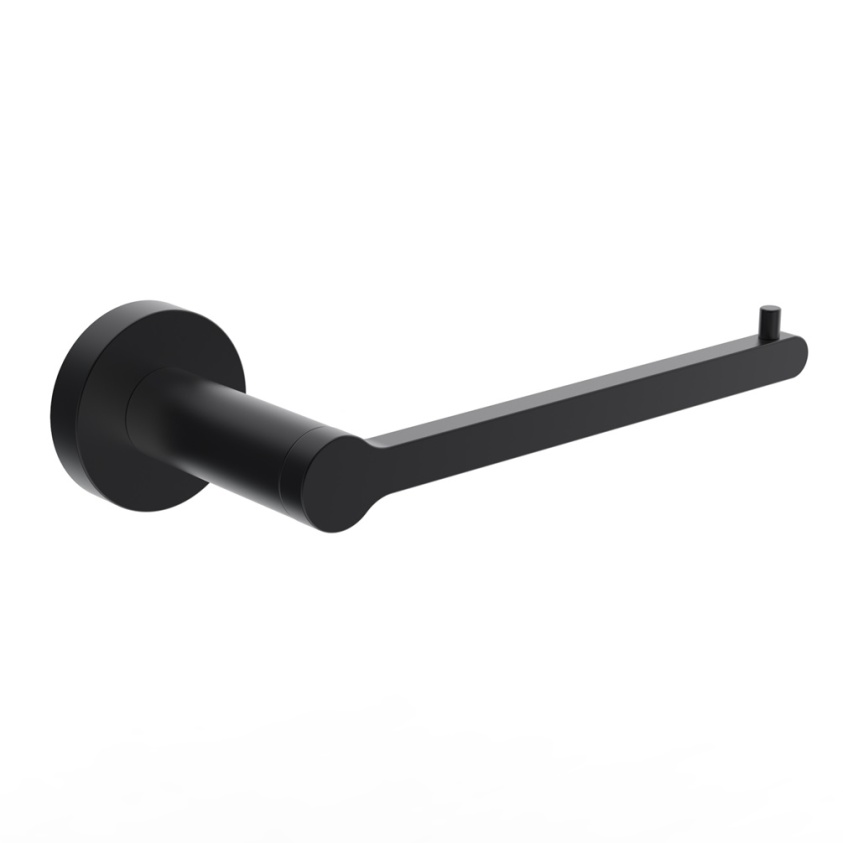 product cut out image of Britton Hoxton 2.0 Matt Black Single Toilet Roll Holder HOX029M